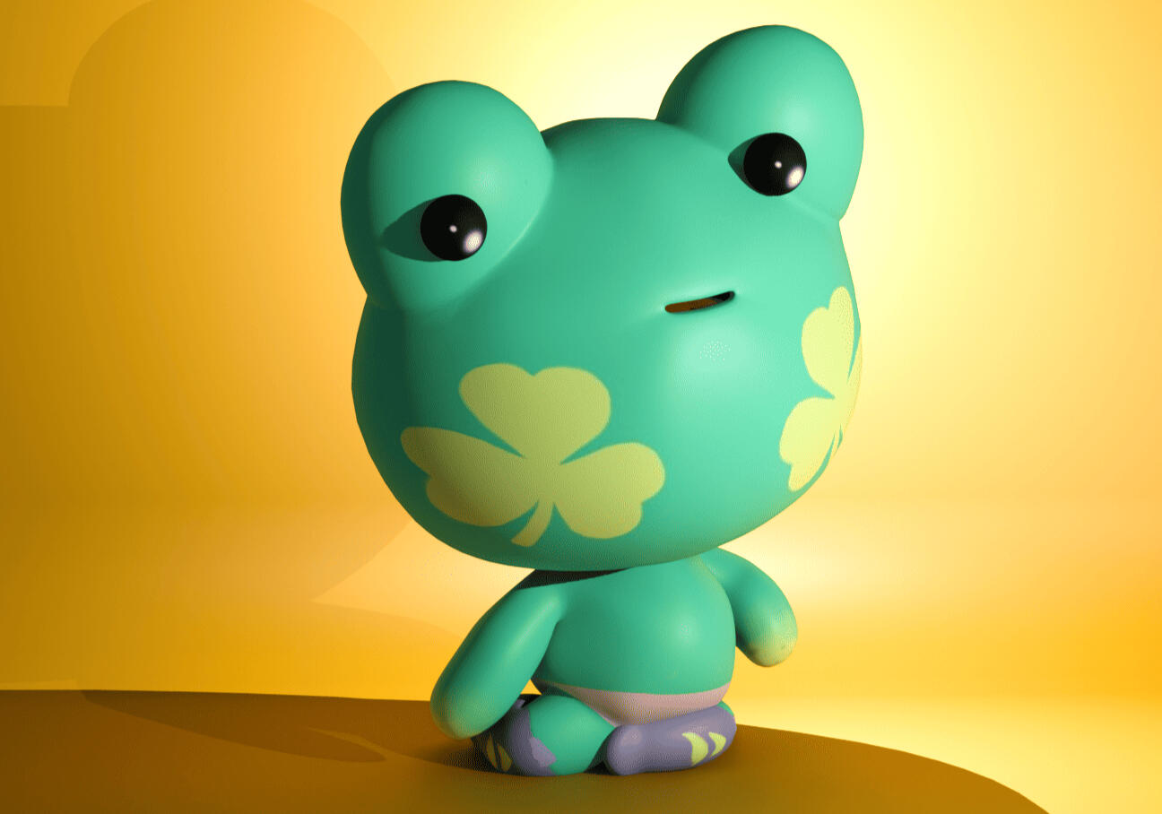 Kvākstīte Here is a cute frog character for your projects. It loves attention, so don’t ignore it! 3D view